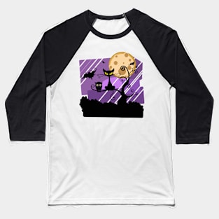 Purple Halloween design Baseball T-Shirt